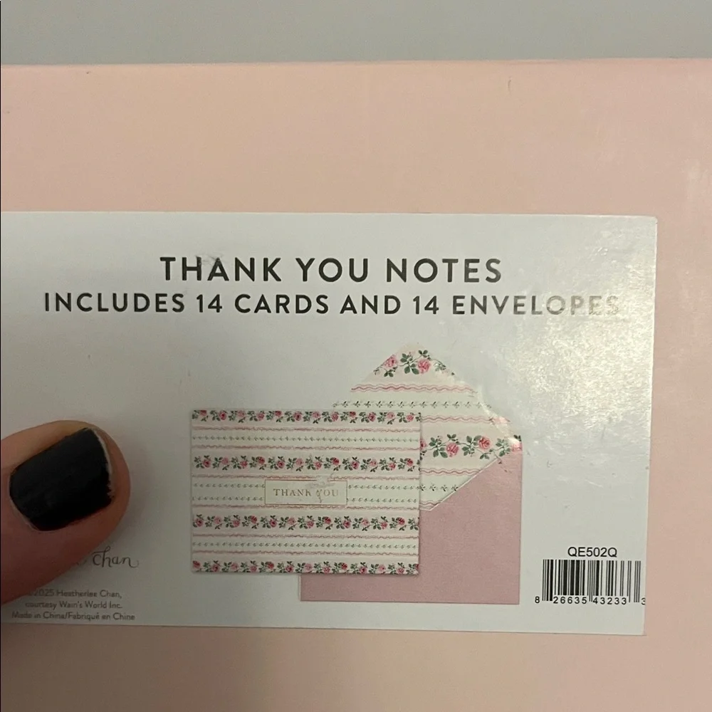 Fringe Studio Rose Pink Floral Note Card Set